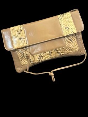 Vintage Varon Leather Snakeskin Handbag